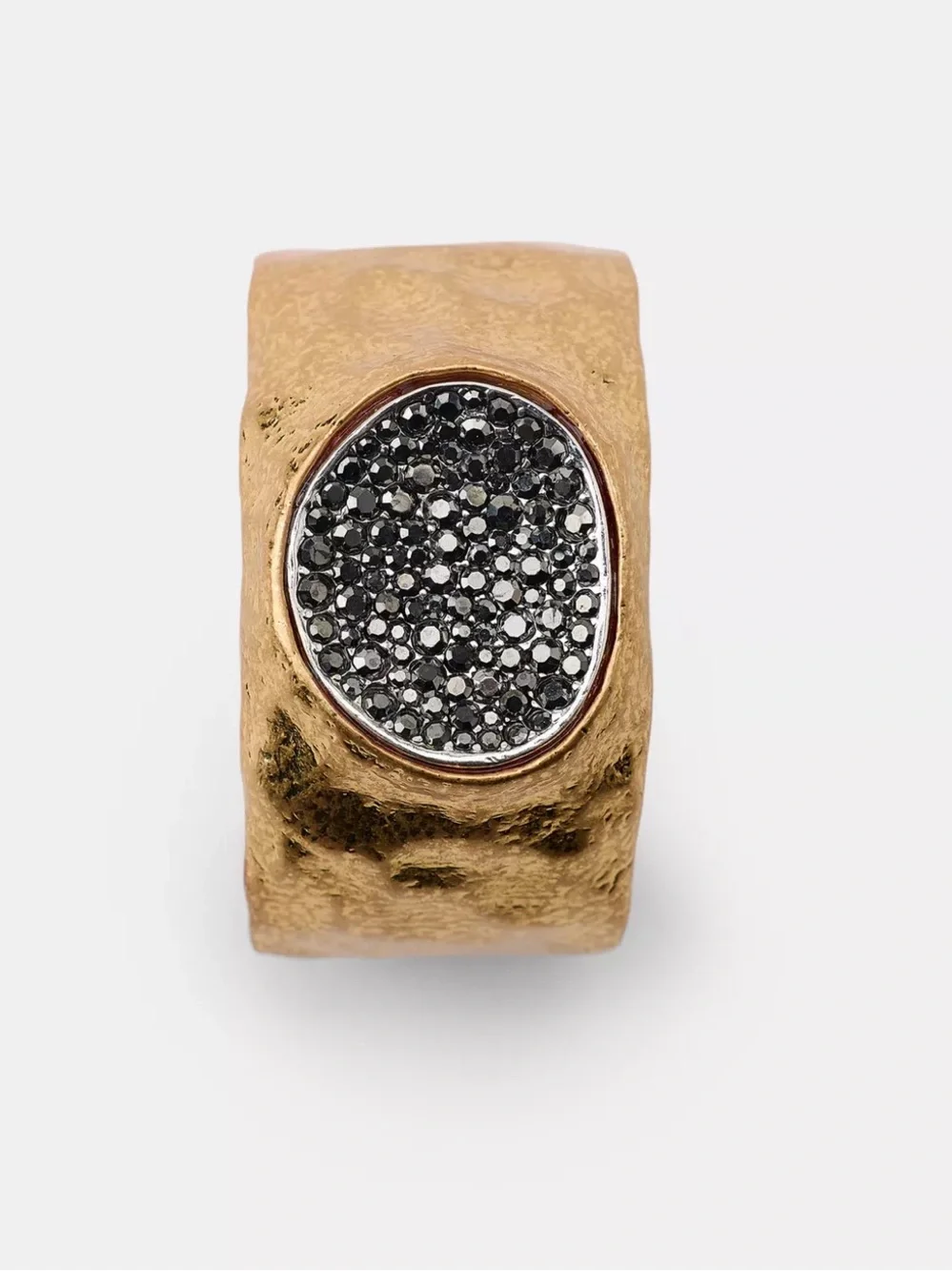 Zara Engraved Shimmer Metal Cuff Bracelet